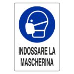 Cartello obbligo indossare la mascherina